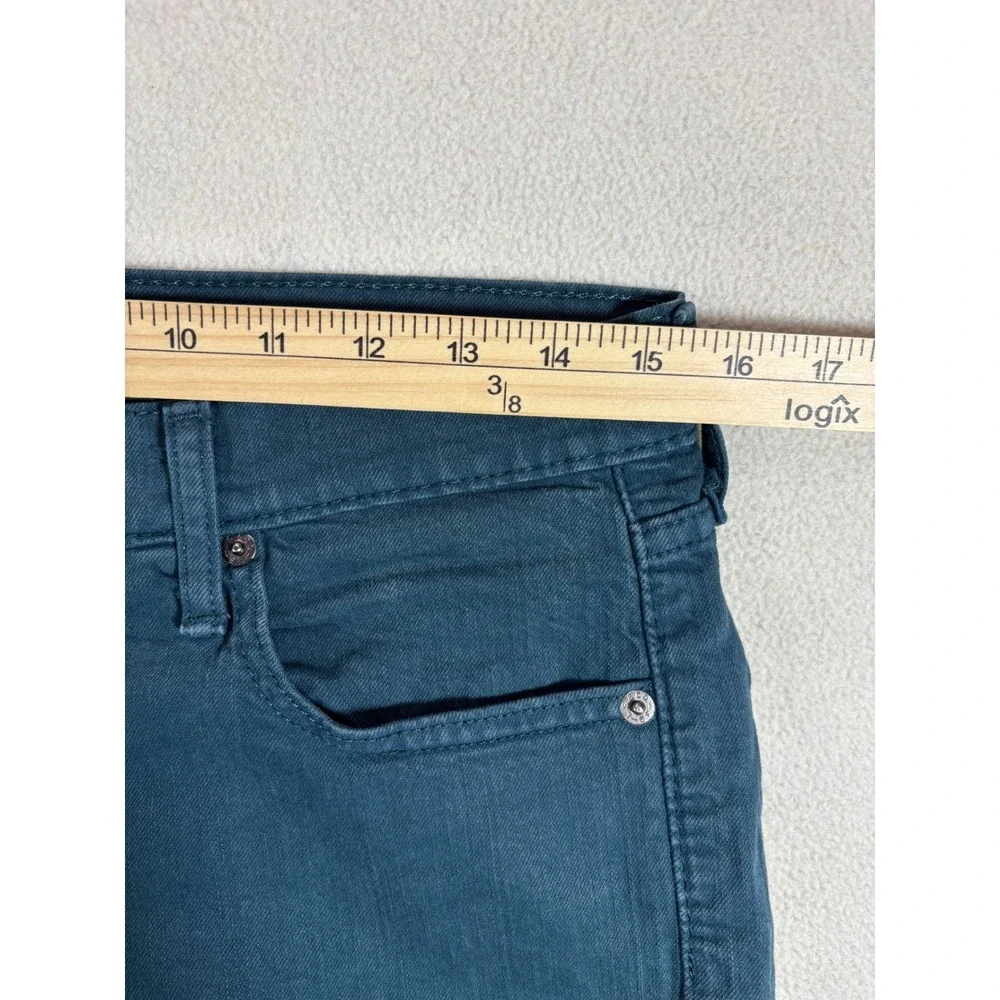 Levis 513‎ Slim Straight Jeans Mens 30x30 Teal Blue Green Denim Pants 085130367